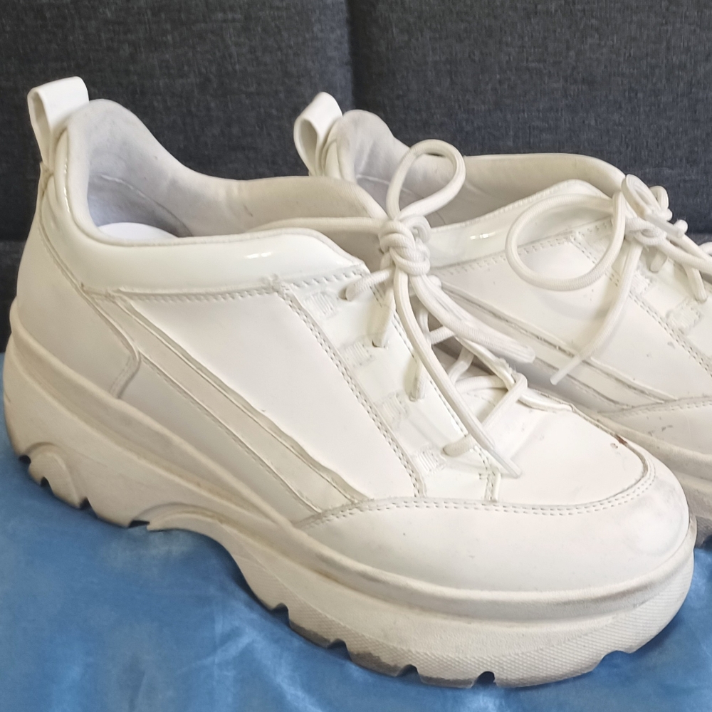 White Platform Sneakers